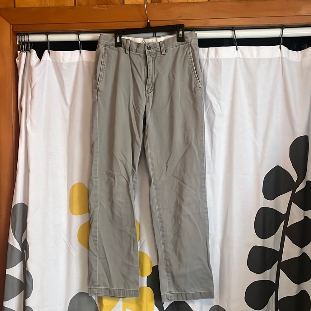 Men non-pleated grey casual pants 29X30